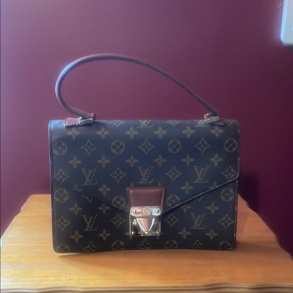 Louis Vuitton Brown Satchel with Iconic Monogram